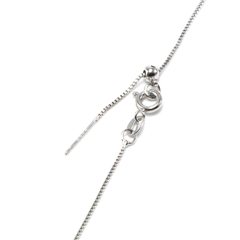 s925 sterling silver necklace for women 065 08 box chain clavicle chain silver chain jewelry spot direct sale