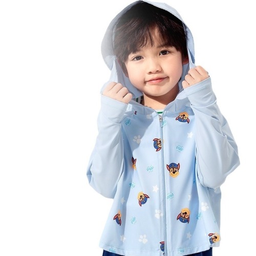 Paw Patrol Children's Sun Protection Clothing Category A UPF50 UV Protection Cooling Skin Clothing Hooded Sun Protection Cloak