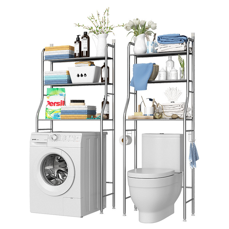 No punching toilet bathroom washing machine toilet rack floor-standing toilet toilet toilet rack storage rack