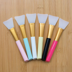 Slant tail rod soft head silicone mask brush film adjustment brush beauty brush mud film brush mask brush silicone head