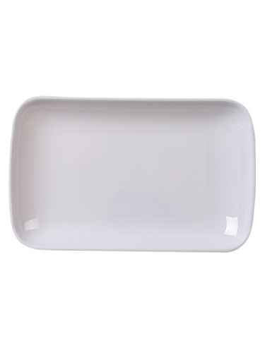 Q683 melamine plate hot pot special white rice roll plate plastic imitation porcelain dish plate barbecue restaurant hotel side dish plate