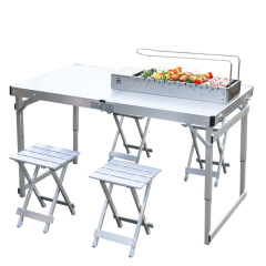 Bamboo skewer power bank automatic flipping barbecue grill outdoor stainless steel charcoal grill household rotating self-service skewers