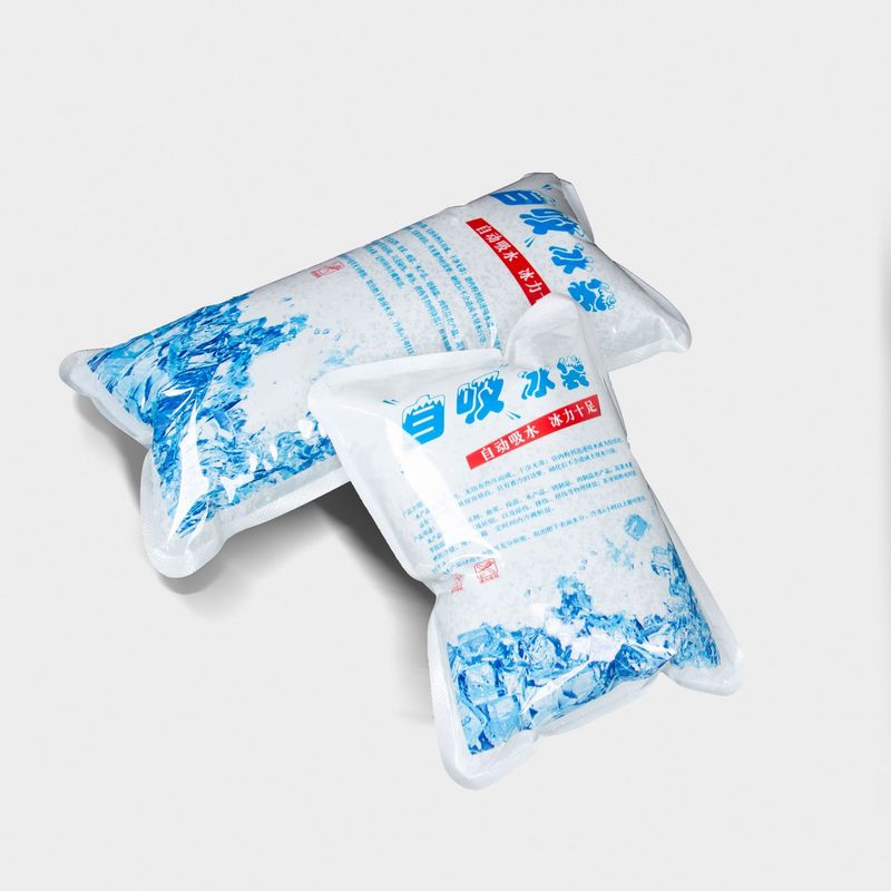 Disposable self-absorbing water ice bag express takeaway fresh food cold chain transportation non-woven fabric water-free portable ice bag wholesale