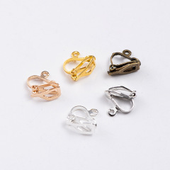 DIY handmade jewelry materials earrings earring accessories no piercing spring copper hanging triangle ear clip