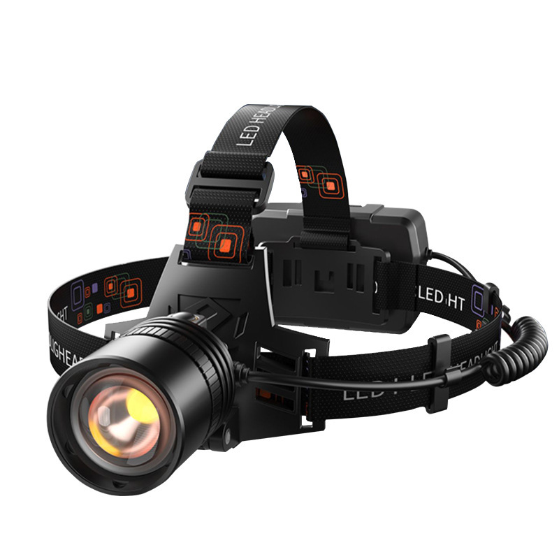 Cross-border P70 headlight LED rechargeable head-mounted zoom headlight fishing ultra-long life outdoor strong light searchlight