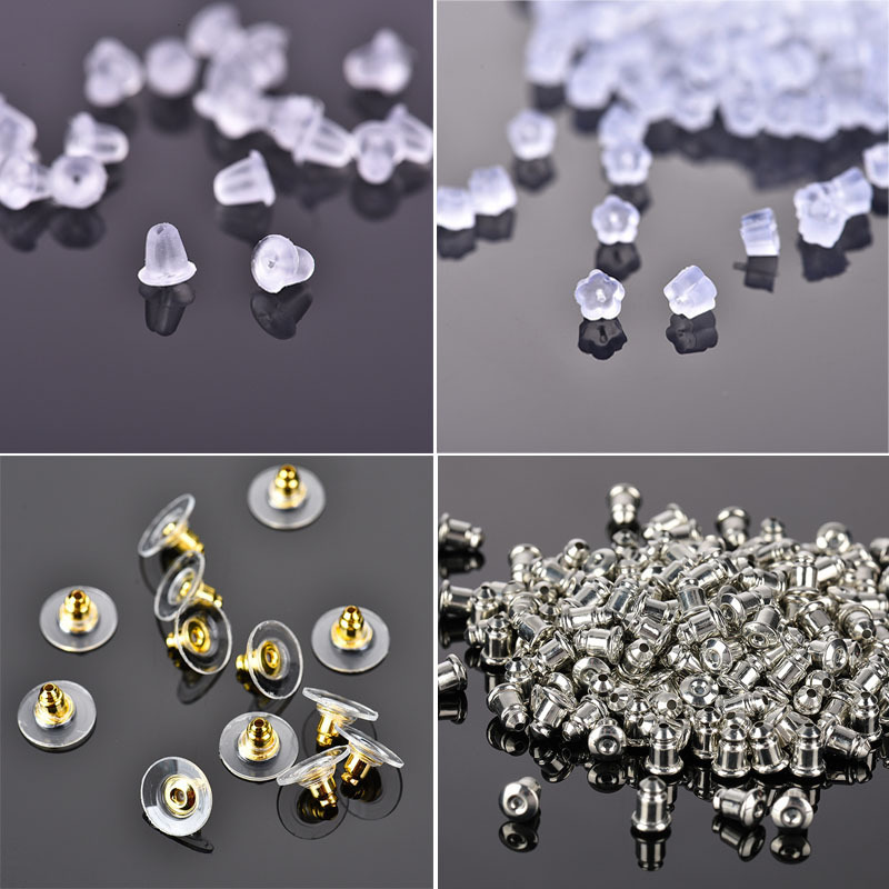 Cross-border earring accessories ear plugs stainless steel butterfly buckle bullet buckle acrylic plum ear plugs hot selling accessories