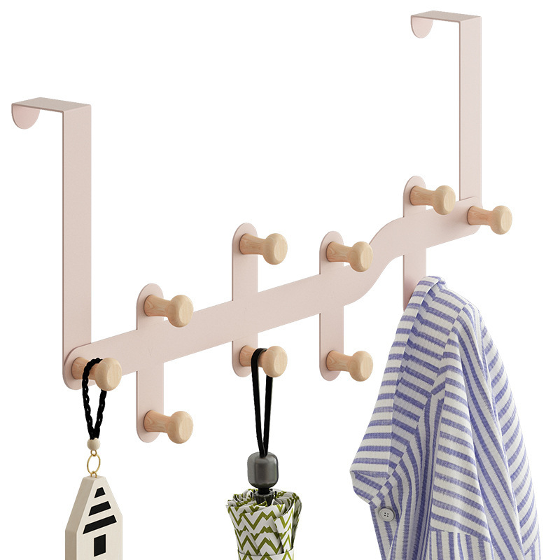One-piece drop-shipping] Hooks behind the door for clothes hanger storage, nail-free entry door hooks, no need for punching holes, clothes hangers on the door