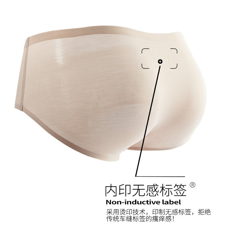 Silk underwear 100% mulberry silk antibacterial modal seamless underwear women's mid-waist one-piece briefs wholesale