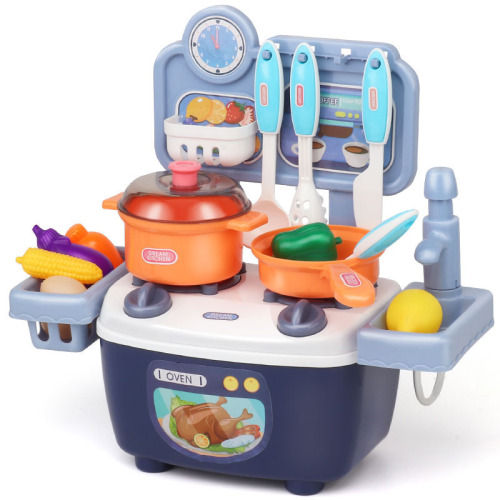 Children's Mini Kitchen Play House Toy Set Simulation Kitchen Utensils for Cooking Baby Birthday Gifts Wholesale
