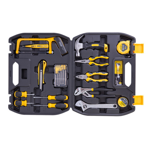 Deli tool box household set 21 pieces electrician comprehensive repair box manual hardware multi-function complete set