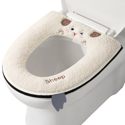 Toilet seat cushion autumn and winter thick four-season universal household toilet cover gasket winter zipper toilet toilet mat