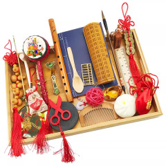 Baby week-catching set for boys and girls, one-year-old lottery carpet, birthday decoration supplies, Chinese-style first-year gift props