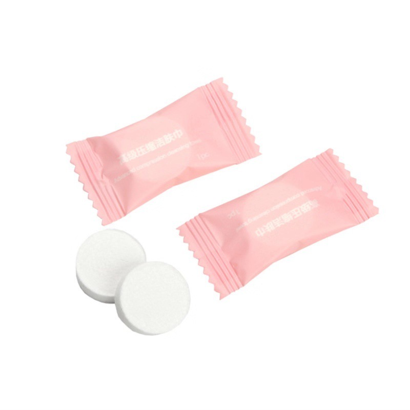 Factory direct sales disposable compressed towel travel candy face towel portable thickened facial cleansing towel bath towel