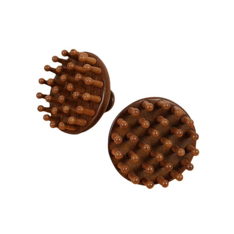 Ring comb, head meridian comb, natural ebony comb, shampoo, brush, scalp, and body comb, universal for cross-border supply