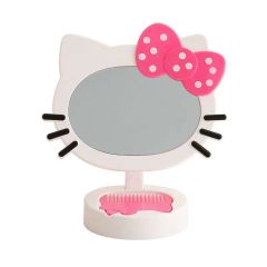 Creative Cartoon Cute Wash Towel Comb Mirror Ins Style Desktop Mirror Dormitory Makeup Mirror Wholesale