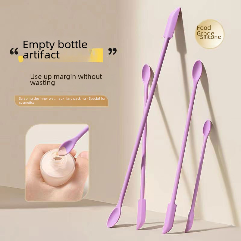 Cosmetic silicone scoop, lotion, facial cream, silicone spatula, mini light bottle artifact, small spoon tool for dispensing