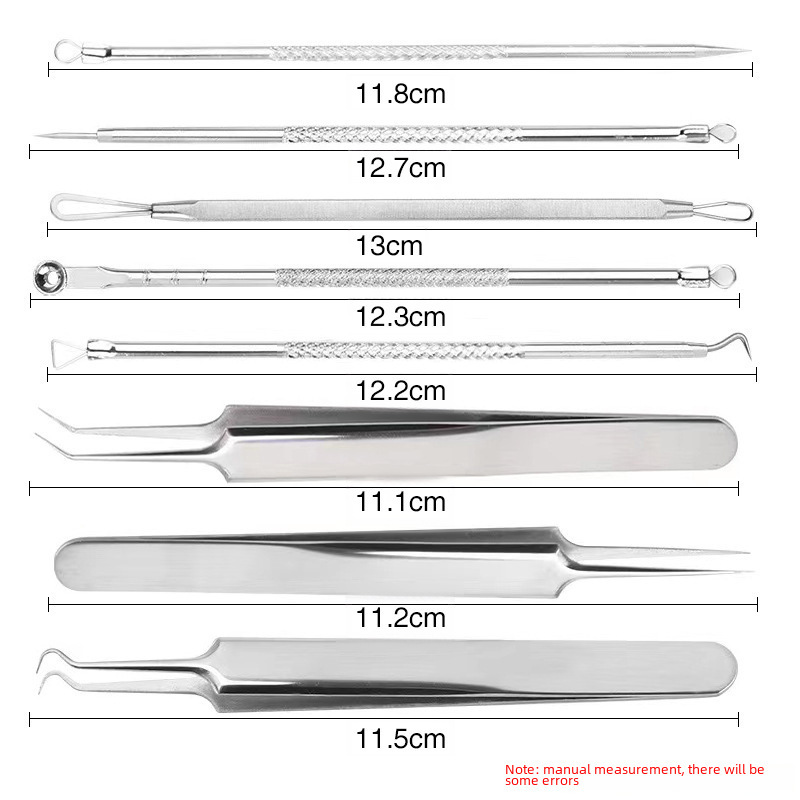 Acne needle, cell clip needle, acne needle, 4-piece set, long needle, No. 5 cell clip, acne and blackhead needle
