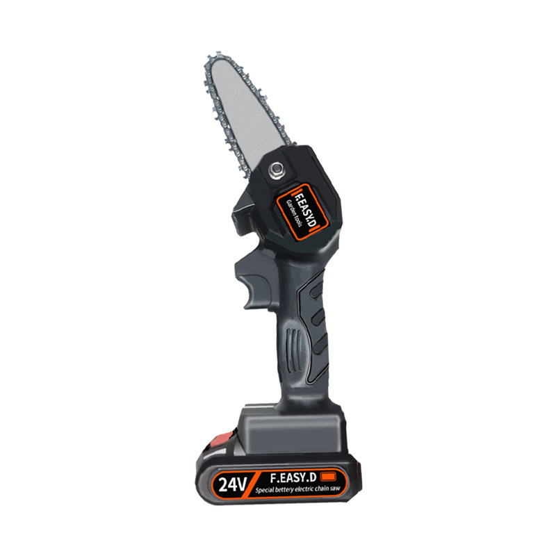 Rechargeable electric chain saw household small hand chainsaw wireless lithium battery outdoor logging chainsaw orchard pruning electric saw