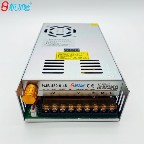 Digital display 0-48V adjustable 0-48V10A480W DC regulated switching power supply Hangjiasheng HJS-480-0-48