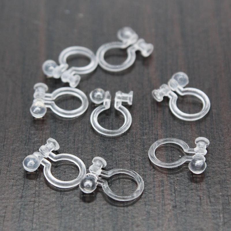 New DIY non-porous resin ear clips, transparent, non-pierced ear clips, wholesale jewelry accessories