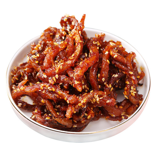 Eel shreds, spicy honey sauce, North Sea specialty seafood, ready-to-eat spicy dried fish snacks, whole box of ten pounds, wholesale delivery