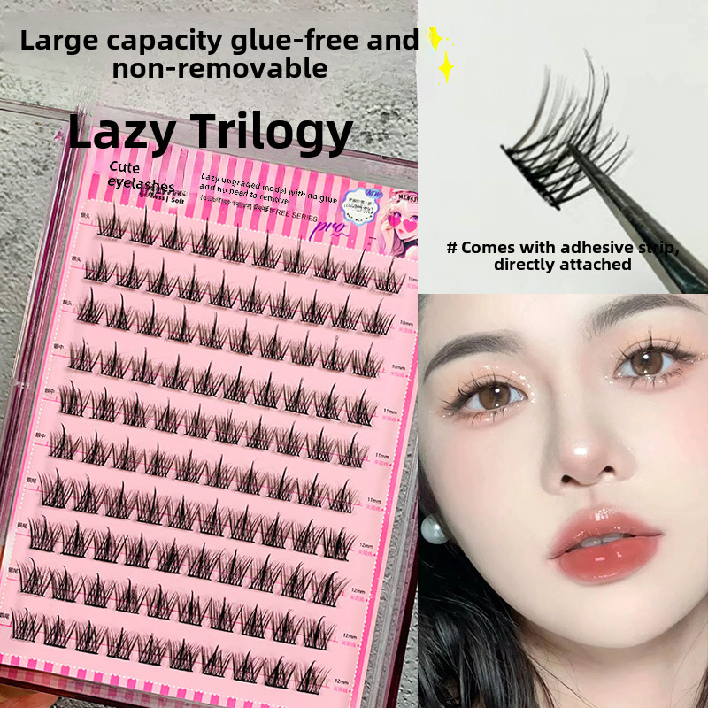 Adorable eyelashes, glue-free and removal-free, large-capacity trilogy sunflower false eyelashes, natural self-adhesive, glue-free eyelashes for lazy people