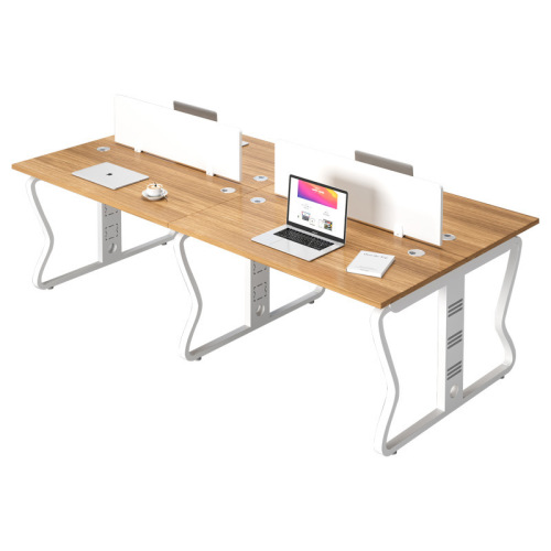 Simple staff desk steel frame computer desk office modern furniture staff desk four-person combination