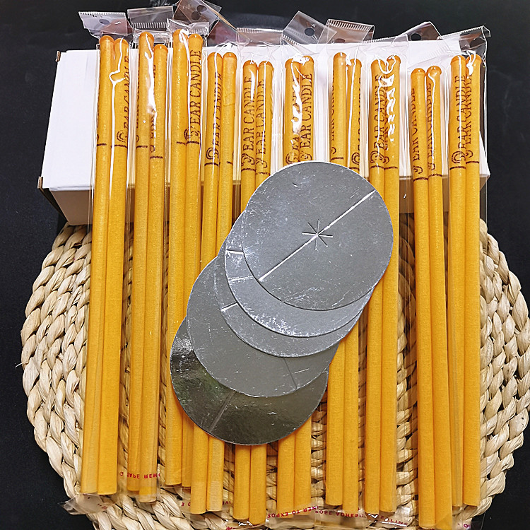 Straight ear candle, round aromatherapy ear candle with plug, straight aromatherapy ear candle in carton