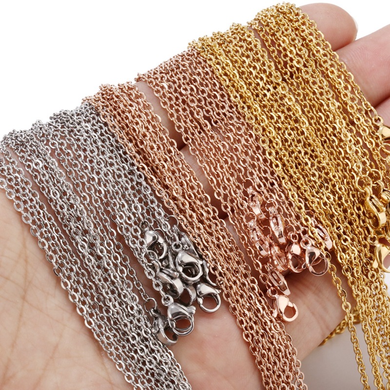 Wholesale hanging chain, cross chain, flat O-shaped chain, O-shaped chain, thin chain, pendant necklace, lobster clasp accessories