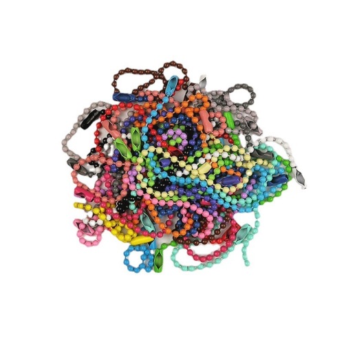 12cm colorful bead chain, painted metal chain, wave bead chain, spelled bean handmade hanging chain, diy key chain accessories