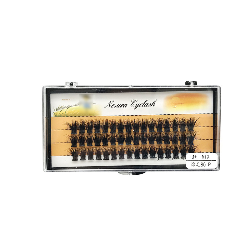 Foreign trade explosive 3D three-dimensional hair self-grafting false eyelashes segmented natural and comfortable curling eyelashes for women
