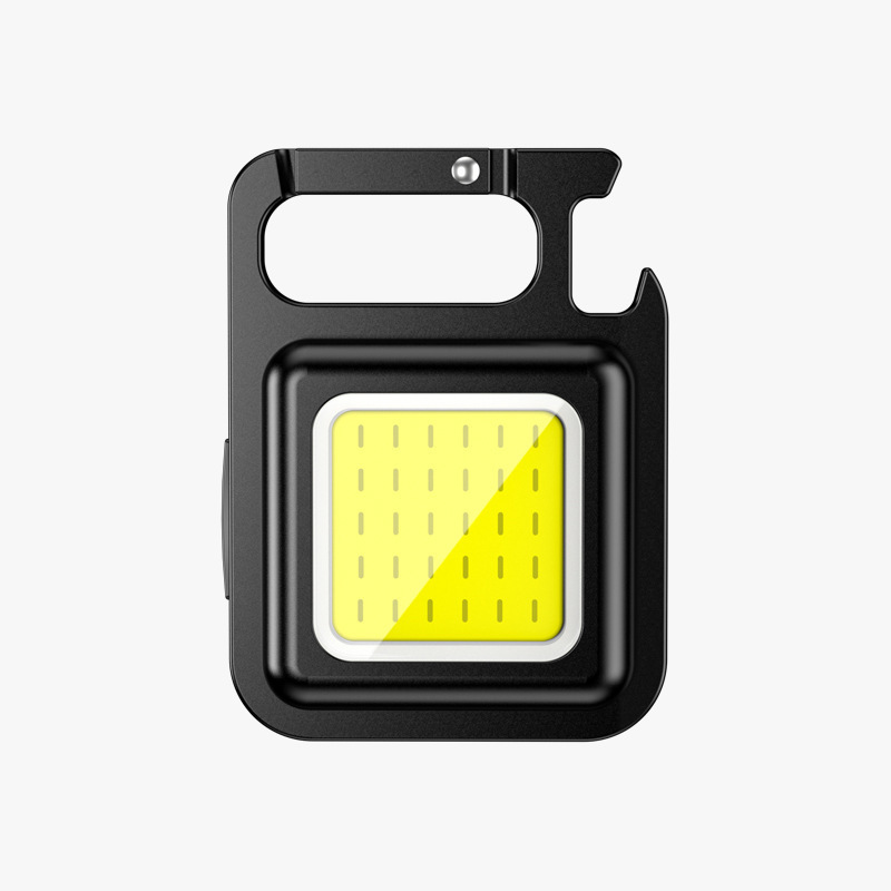 Mini keychain light TYPE-C rechargeable portable light outdoor strong magnetic work light keychain flashlight