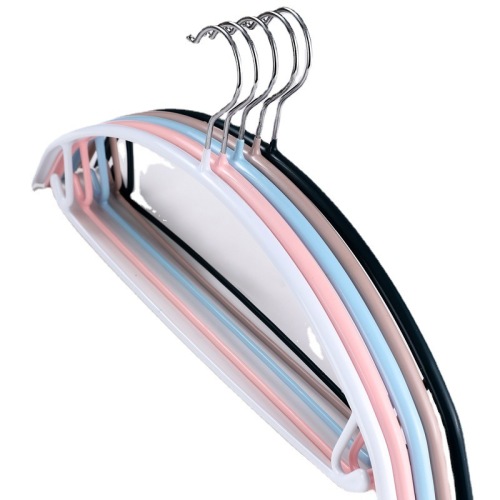 Semi-circular plastic-impregnated multi-functional adult clothes hanger for clothing store without trace children's non-slip clothes drying hanger clothes rack wholesale