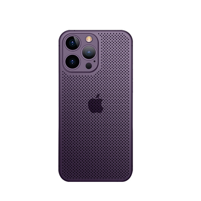 Suitable for Apple 15 iPhone 14 13 12 Pro Max frosted PP hard shell ultra-thin heat dissipation mesh shell