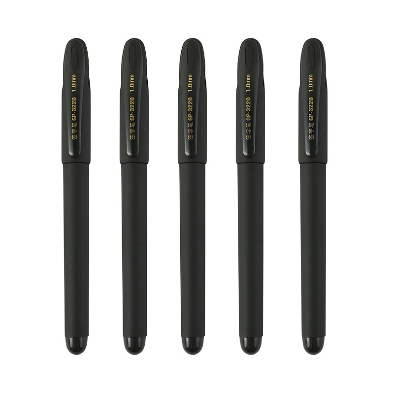 Office frosted gel pen 1.0 large capacity bullet black signature pen stationery wholesale water pen