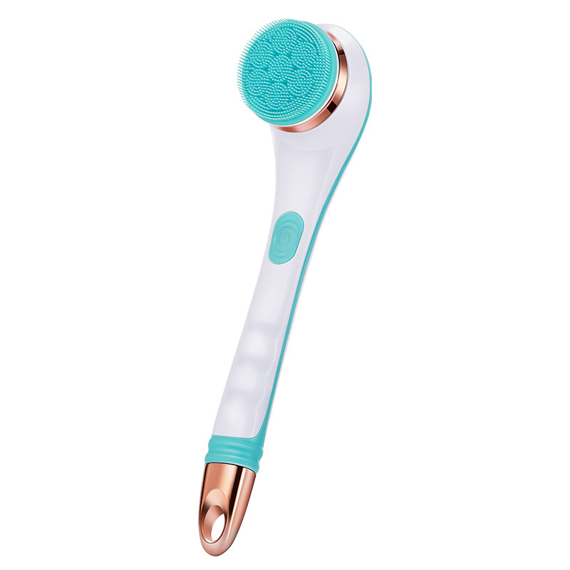 Air electric bath brush rechargeable long handle silicone bath brush massage bath instrument bath artifact one piece drop shipping