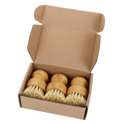 Beech wood long and short handle pot brush kitchen supplies dish towel luffa slice does not hurt the pot hand sisal cleaning brush tool