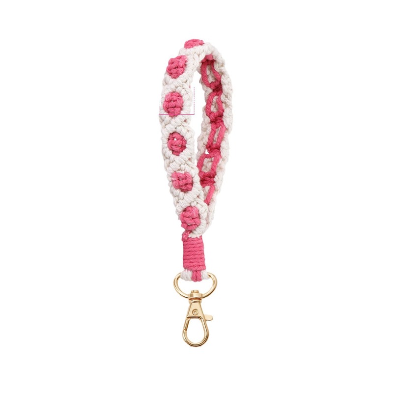 Jamie's intangible cultural heritage rope knotted wrist strap key chain hand-woven original creative flower rose key chain