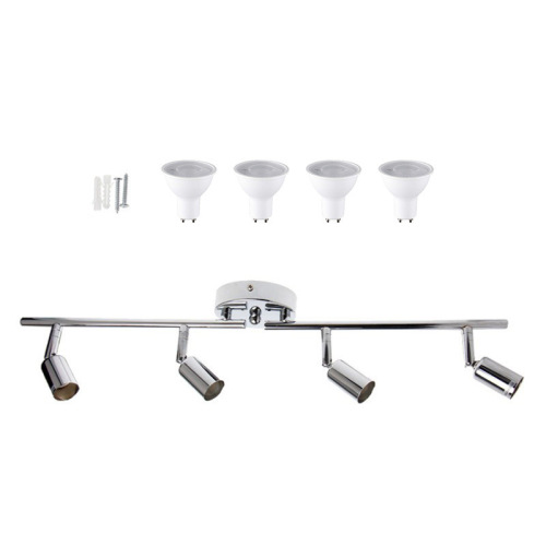 Cross-border 4-head LED spotlight ceiling ceiling spotlight exhibition hall exposed background wall kitchen adjustable spotlight