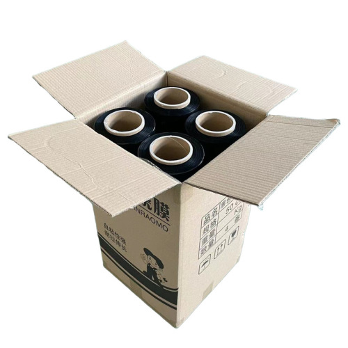 Black stretch film 50cm wide pe stretch film transparent cling film industrial large roll plastic protective packaging film