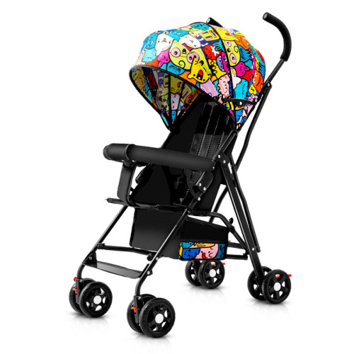 Baby stroller can sit and lie down, baby can fold easily, ultra-small child stroller, portable umbrella stroller