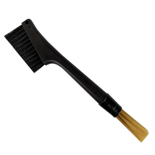 New grinder double-headed brush plastic handle soft-bristled coffee machine cleaning brush gap long-handled cleaning brush manufacturer wholesale