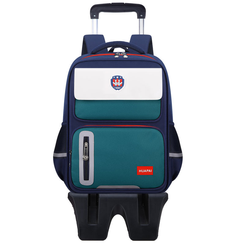 Children's Trolley School Bags, Primary School Boys and Girls Grades 1, 2, 3 to 6, Trolley Cases, Waterproof Stair Climbing Trolley Bags