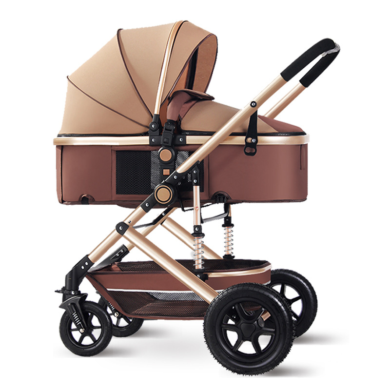 Ultra-light sit-down stroller folding two-way high landscape shock-absorbing four-wheel stroller stroller wholesale