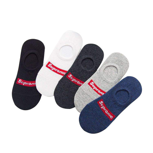 Spring and summer thin invisible socks men's shallow boat socks non-slip silicone non-falling solid color cotton socks manufacturer wholesale