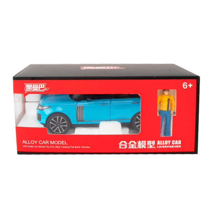 1:24 Land Rover Range Rover 50th Anniversary Commemorative Doll Simulation Metal Model Car Shock Absorber Pull Back Door Opening Sound and Light Toy