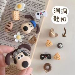 Crocs diy head dog plastic accessories shoe buckle detachable shoe flower spot wholesale head dog shoe flower source