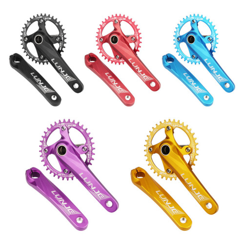 LUNJE mountain bike chainring hollow integrated crankshaft modified single disc 32 34 36 38T wholesale