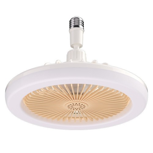 Cross-border intelligent remote control LED fan light E27 screw dimmable bedroom aromatherapy plastic small fan flying saucer light