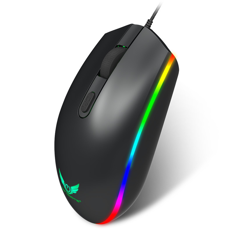 Zero Point V6 Marquee Wired Mouse USB Colorful Luminous Game Competitive Computer Mouse Factory Direct Sales